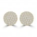 2.35 ct Half Ball Round Cut Diamond Earrings ( G Color SI-1 Clarity) In 14 kt White Gold